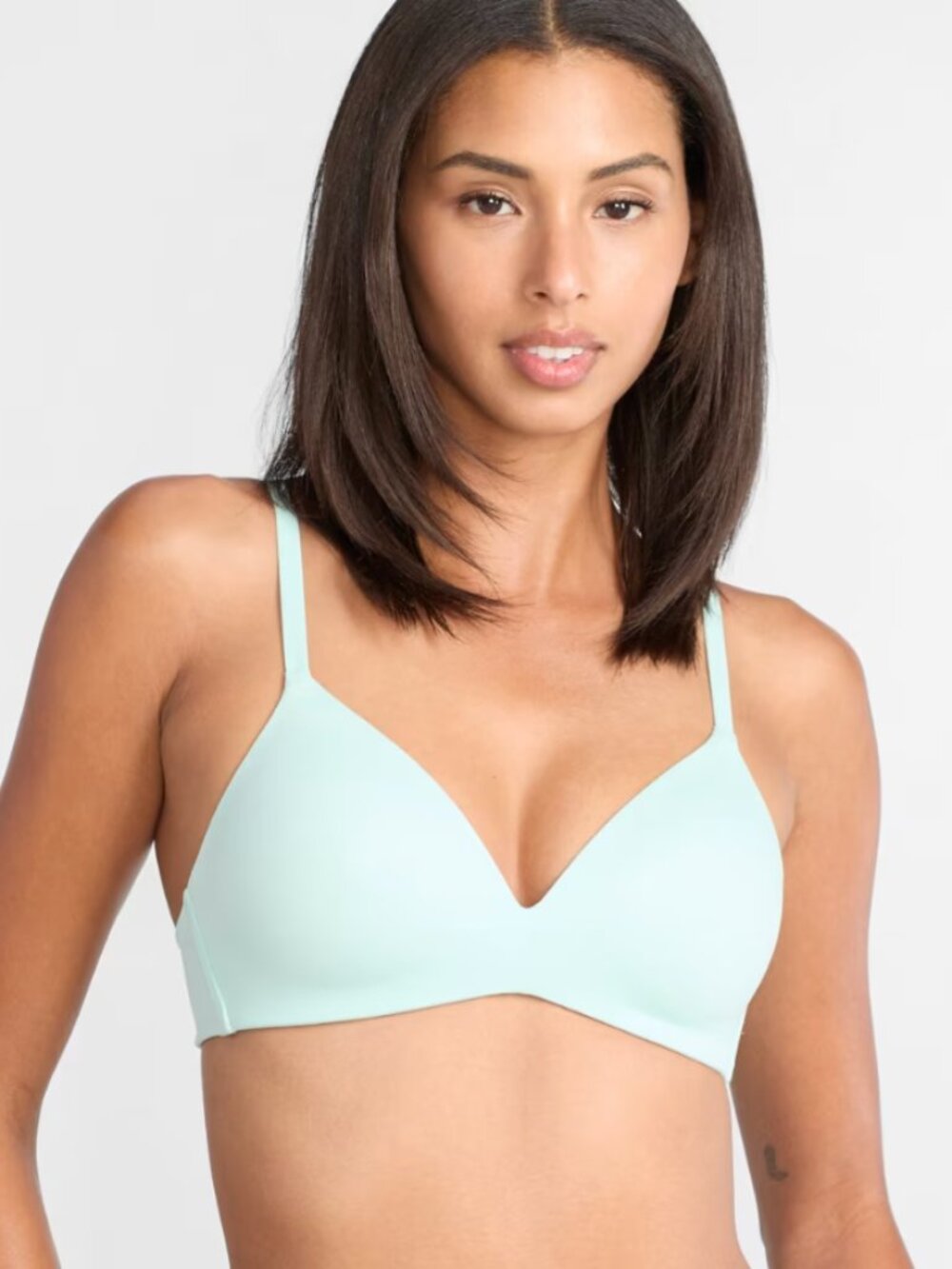 Wacoal 852189 Women's How Perfect Wire-Free T-Shirt Bra Eggshell Blue 36DD